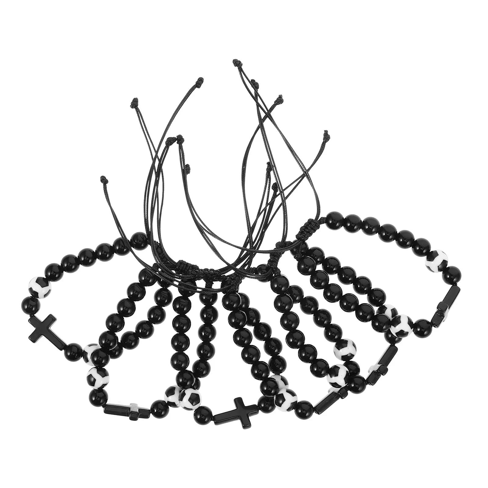 6Pcs Adjustable Baseball Bracelet Braided Sports Wristband with Cross Element Suitable for Game Day Graduation School Events
6Pcs Adjustable Baseball Bracelet Braided Sports Wristband with Cross Element Suitable for Game Day Graduation School Events