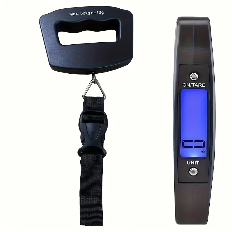 50kg/10g Portable Digital Luggage Scale with Backlight LCD, 4 Units Switch, Travel Handheld Weighing Scale for Suitcase
50kg/10g Portable Digital Luggage Scale with Backlight LCD, 4 Units Switch, Travel Handheld Weighing Scale for Suitcase