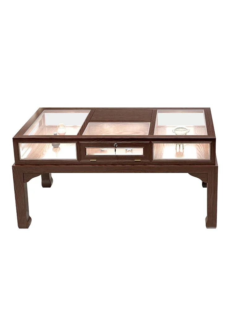 New Chinese style solid wood display cabinet, jewelry counter, cultural and antique glass negotiation table, jade container Hot
New Chinese style solid wood display cabinet, jewelry counter, cultural and antique glass negotiation table, jade container Hot