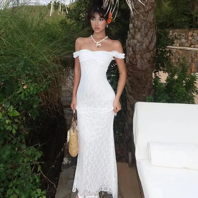 White Lace Off Shoulder Dress Women Ruffle Trim Bodycon Maxi Dresses Elegant Beach Wedding Guest Party Gown 2026 Summer Fashion
White Lace Off Shoulder Dress Women Ruffle Trim Bodycon Maxi Dresses Elegant Beach Wedding Guest Party Gown 2026 Summer Fashion