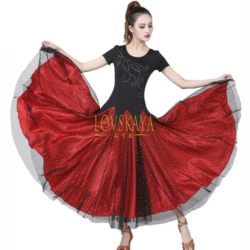 National standard dance large swing skirt waltz exploration dance costume modern dance dress long skirt
National standard dance large swing skirt waltz exploration dance costume modern dance dress long skirt