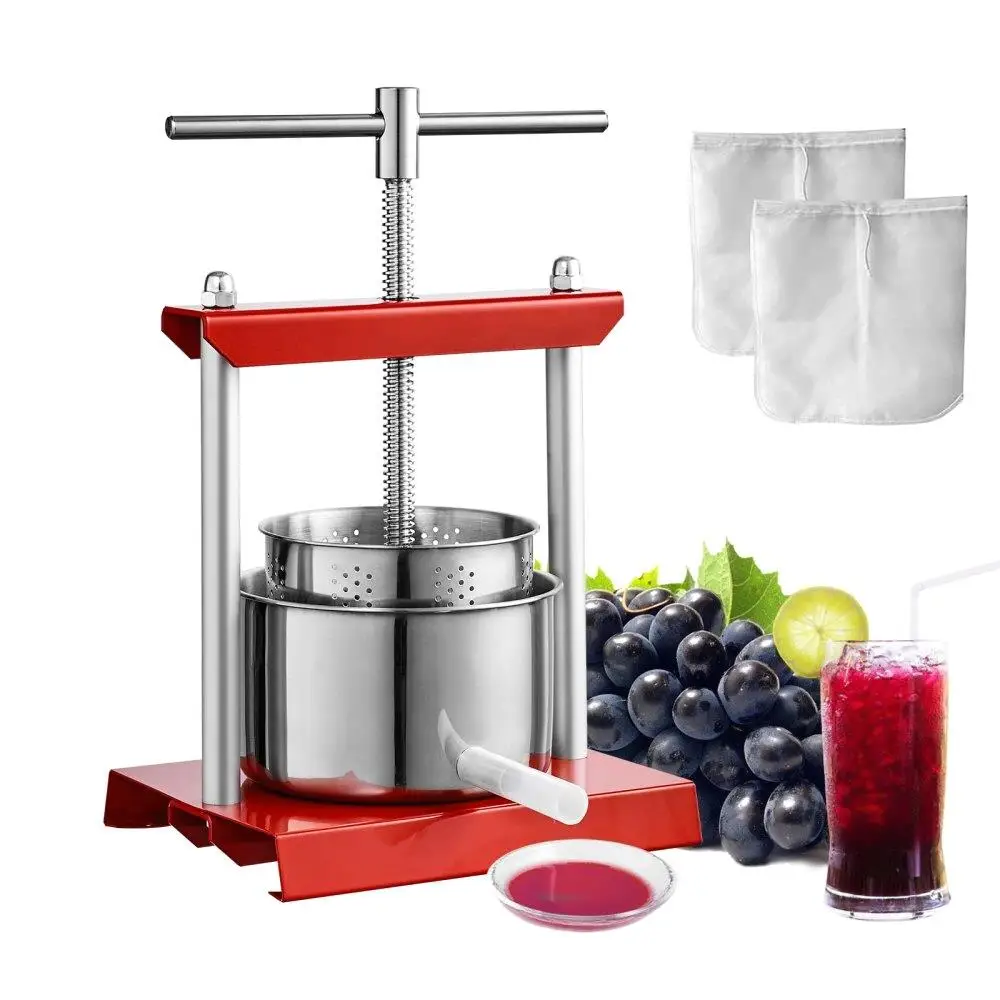 Fruit Wine Press 0.8 Gallon 3L Stainless Steel Barrels Manual Juice Maker Cider Grape Tincture Vegetables Honey Olive Oil
Fruit Wine Press 0.8 Gallon 3L Stainless Steel Barrels Manual Juice Maker Cider Grape Tincture Vegetables Honey Olive Oil