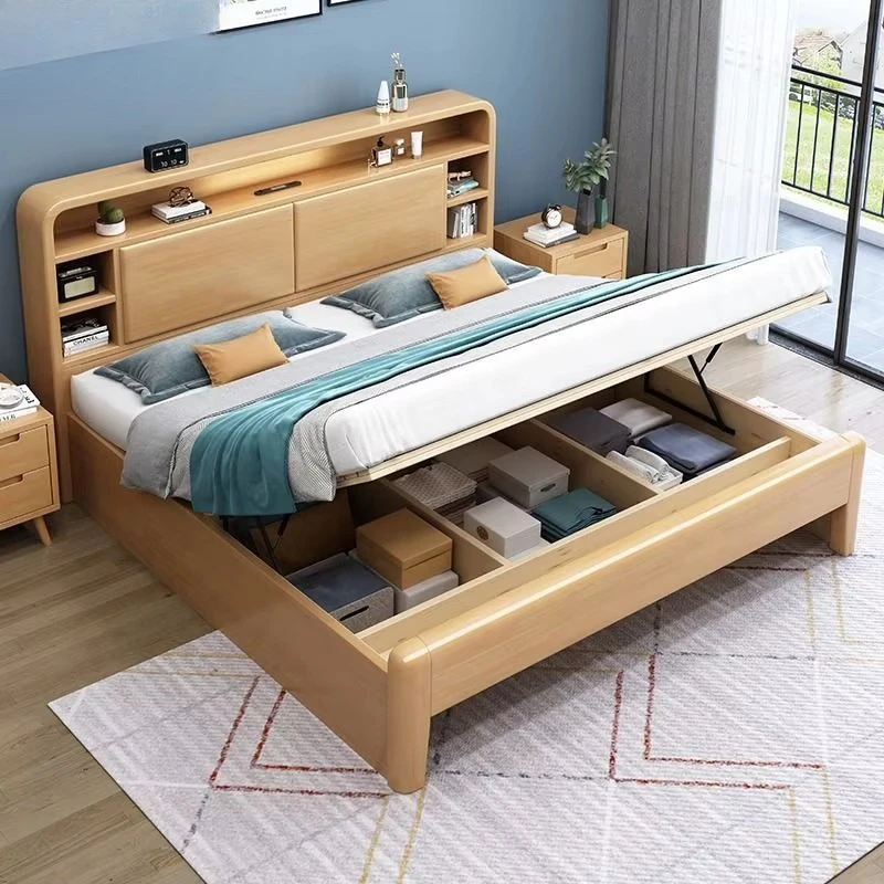 New Arrival Solid Wood Bed with Storage Hard Headboard Wholesale Price Custom Walnut Luxury Box Spring Double Bed for Adults
New Arrival Solid Wood Bed with Storage Hard Headboard Wholesale Price Custom Walnut Luxury Box Spring Double Bed for Adults
