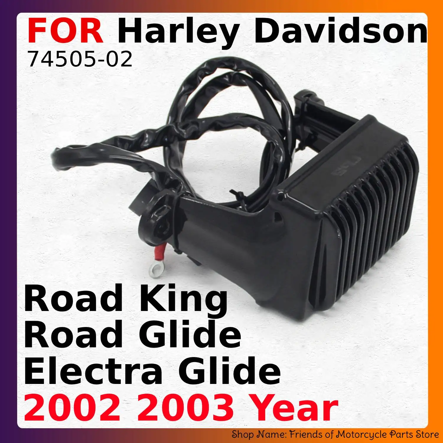 Motorcycle Voltage Regulator Rectifier For Harley Davidson Electra Road King Glide 2002-2003 74505-02 Accessories
Motorcycle Voltage Regulator Rectifier For Harley Davidson Electra Road King Glide 2002-2003 74505-02 Accessories