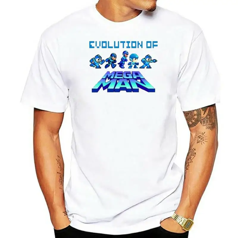 Evolution of Mega Man Video Game T Shirt O-Neck Fashion Casual High Quality Print T-Shirt Male Designing T Shirt Top Tee
Evolution of Mega Man Video Game T Shirt O-Neck Fashion Casual High Quality Print T-Shirt Male Designing T Shirt Top Tee