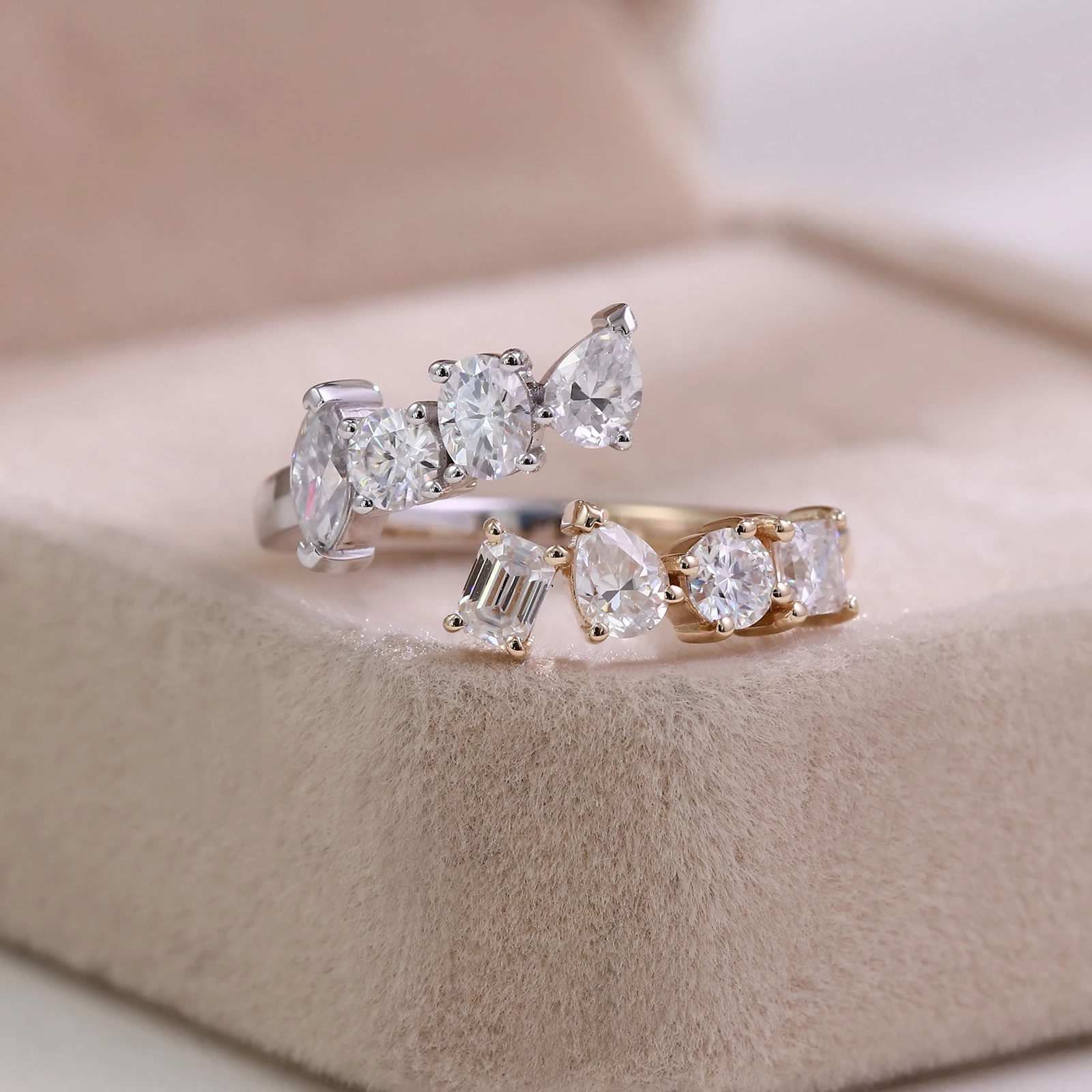 Provence Custom 14K/18K white yellow gold pear lab grown diamond wedding ring Trendy Half Eternity Band custom Birthday gift
Provence Custom 14K/18K white yellow gold pear lab grown diamond wedding ring Trendy Half Eternity Band custom Birthday gift