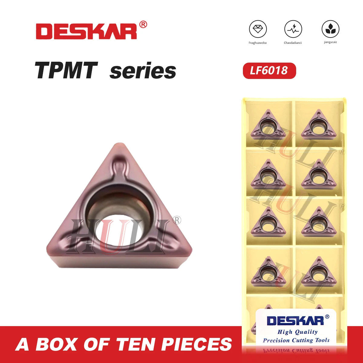 DESKAR CNC lathe TPMT080204N SU LF6018 Machining Center Cutting Tool Processing Stainless Steel Triangle Cutting Tool Blade Tool
DESKAR CNC lathe TPMT080204N SU LF6018 Machining Center Cutting Tool Processing Stainless Steel Triangle Cutting Tool Blade Tool