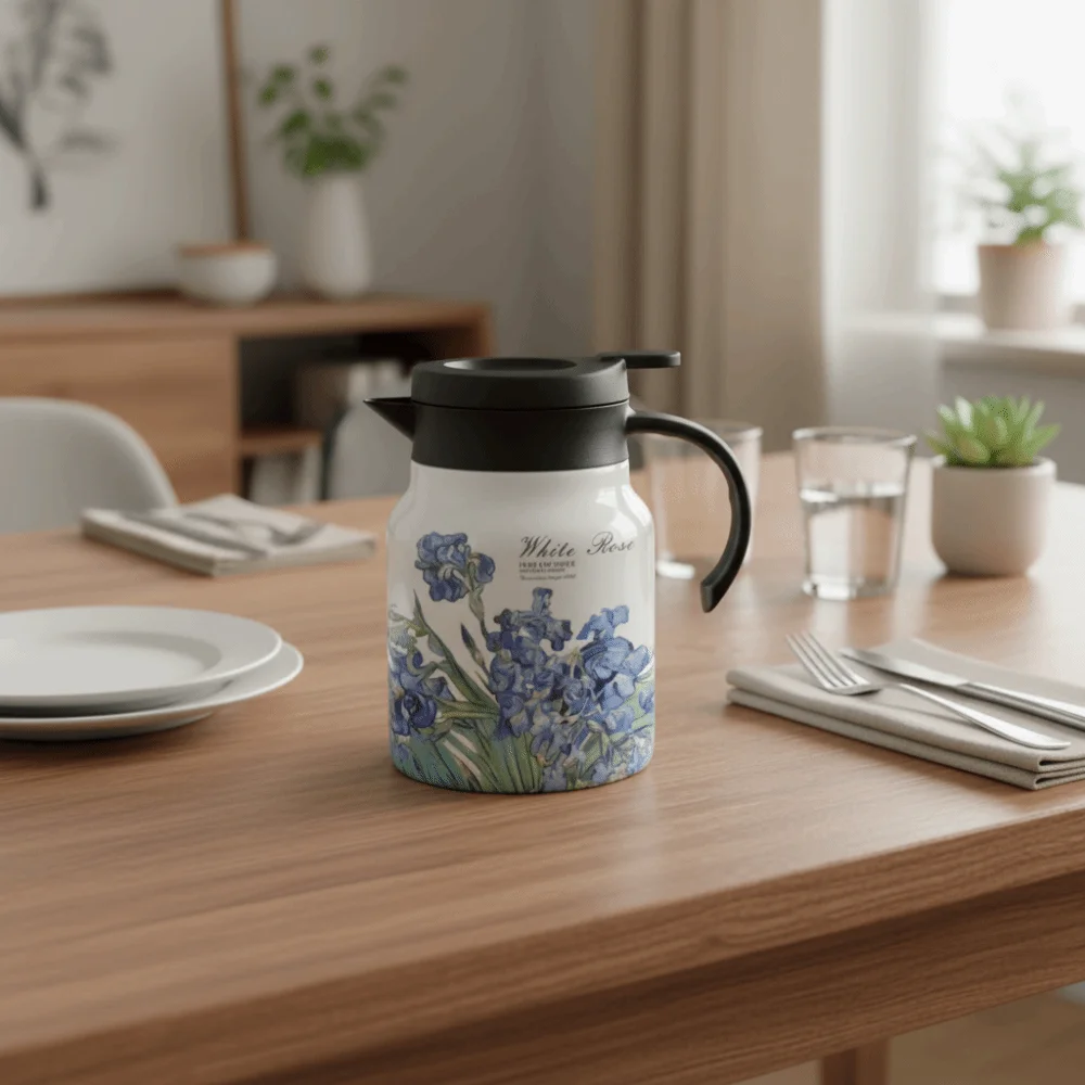 1000ml Floral Pattern Tea Kettle with Tea Infuser Vintage Insulated Water Pot National Style 316 Stainless Steel
1000ml Floral Pattern Tea Kettle with Tea Infuser Vintage Insulated Water Pot National Style 316 Stainless Steel