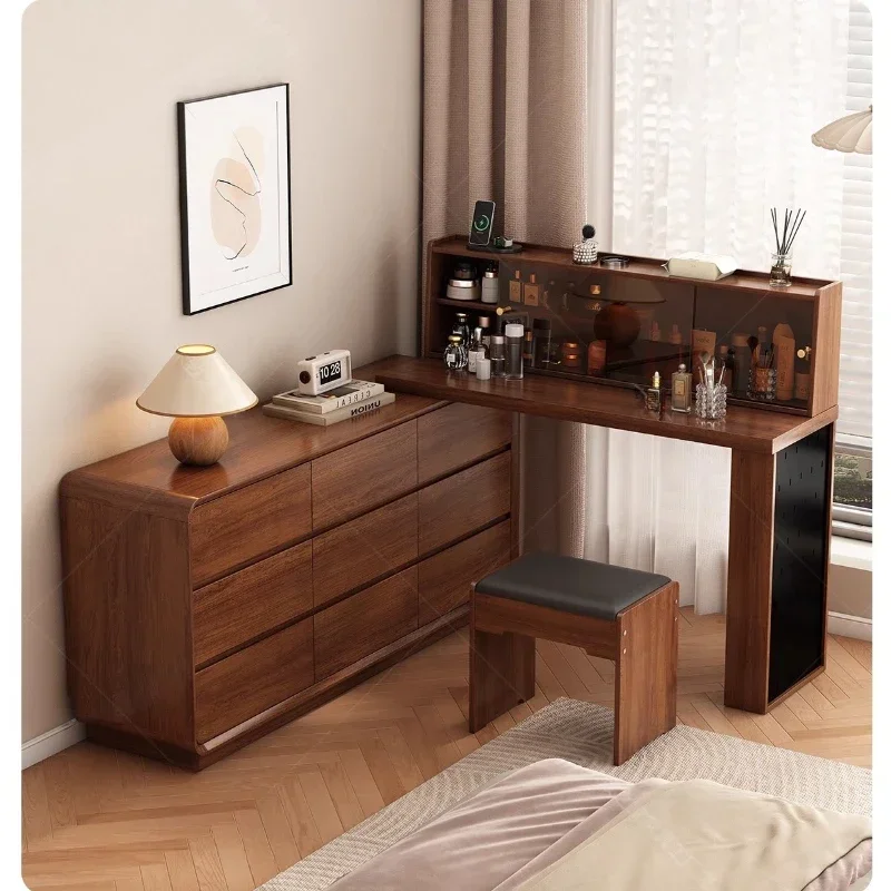Solid wood makeup table, dresser, chest, integrated bedroom, bedside storage cabinet, retractable, modern and simple
Solid wood makeup table, dresser, chest, integrated bedroom, bedside storage cabinet, retractable, modern and simple