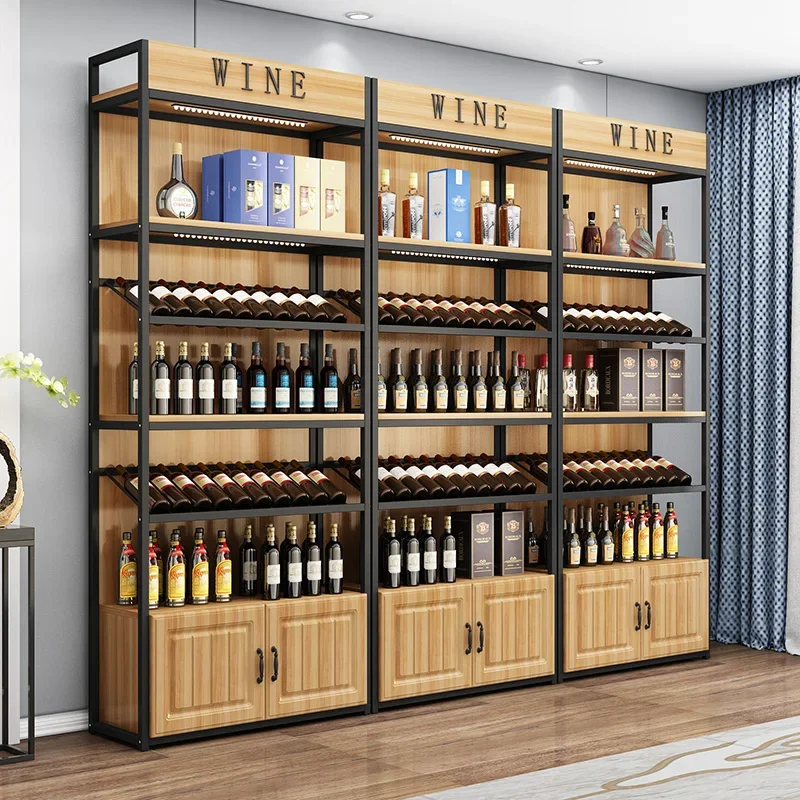 Red wine cabinet display rack floor cabinet bar Tieyi Supermarket Baijiu rack winery storage rack wine wine rack
Red wine cabinet display rack floor cabinet bar Tieyi Supermarket Baijiu rack winery storage rack wine wine rack