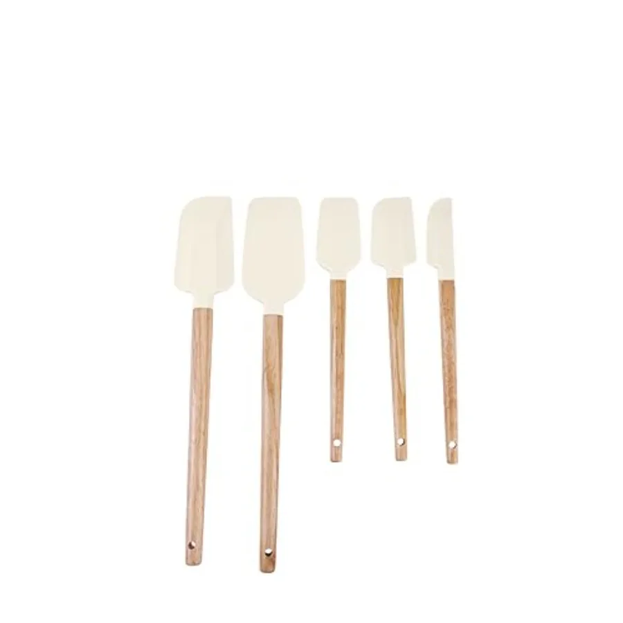 Ptanexx Набор силиконовых лопаток с деревянной ручкой, 5-компонентная лопаточка для смешивания теста, лопаточка для кухонных банок, выпечки, смешивания глазури
Ptanexx Набор силиконовых лопаток с деревянной ручкой, 5-компонентная лопаточка для смешивания теста, лопаточка для кухонных банок, выпечки, смешивания глазури