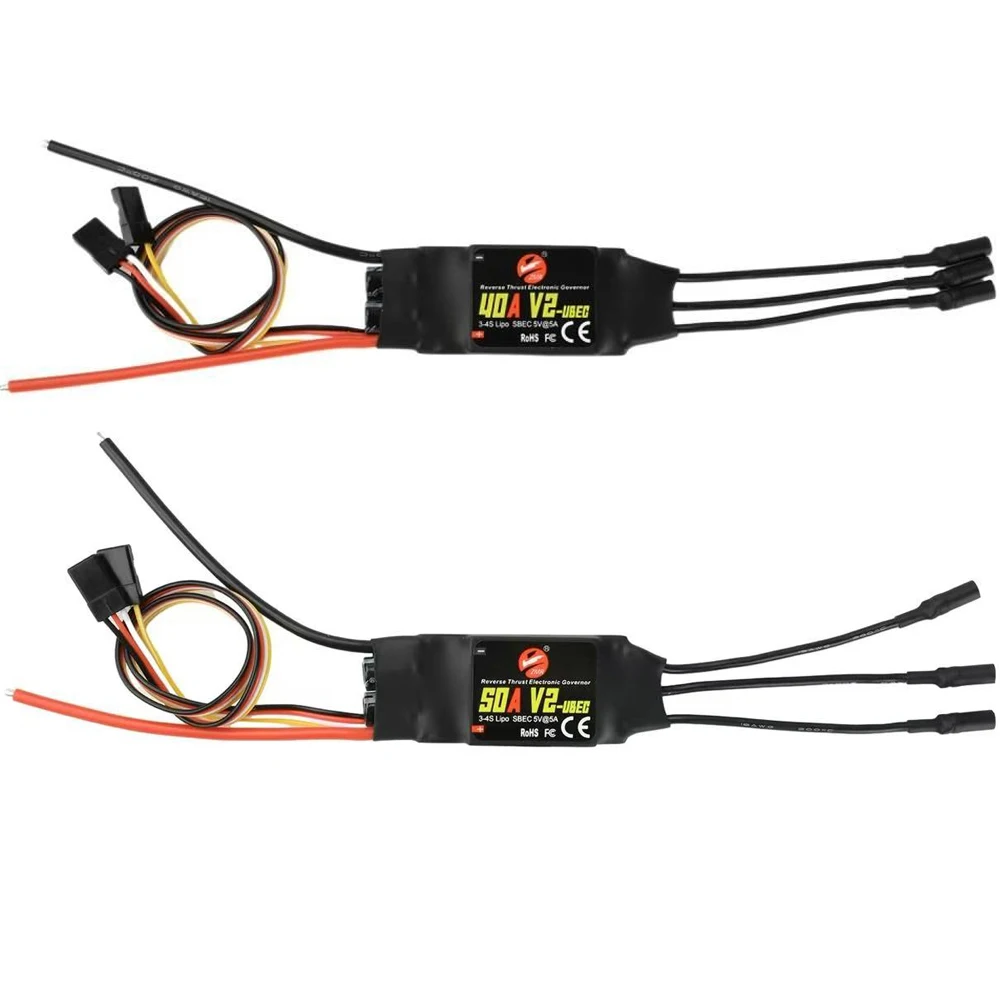 40A/50A ESC Bidirectional Electronic Speed Controller with Reverse Push Brushless ESC 3-4S for RC FPV Model Aircraft Fixed Wings
40A/50A ESC Bidirectional Electronic Speed Controller with Reverse Push Brushless ESC 3-4S for RC FPV Model Aircraft Fixed Wings