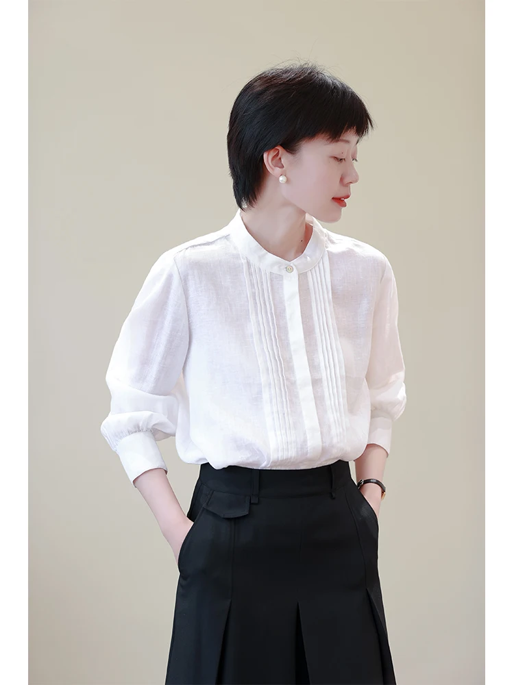 Sun Protection Linen Long Sve round Ne irt Women's Summer Loose Comfortable White irtAccordion Pleat Design Commute ...
Sun Protection Linen Long Sve round Ne irt Women's Summer Loose Comfortable White irtAccordion Pleat Design Commute ...