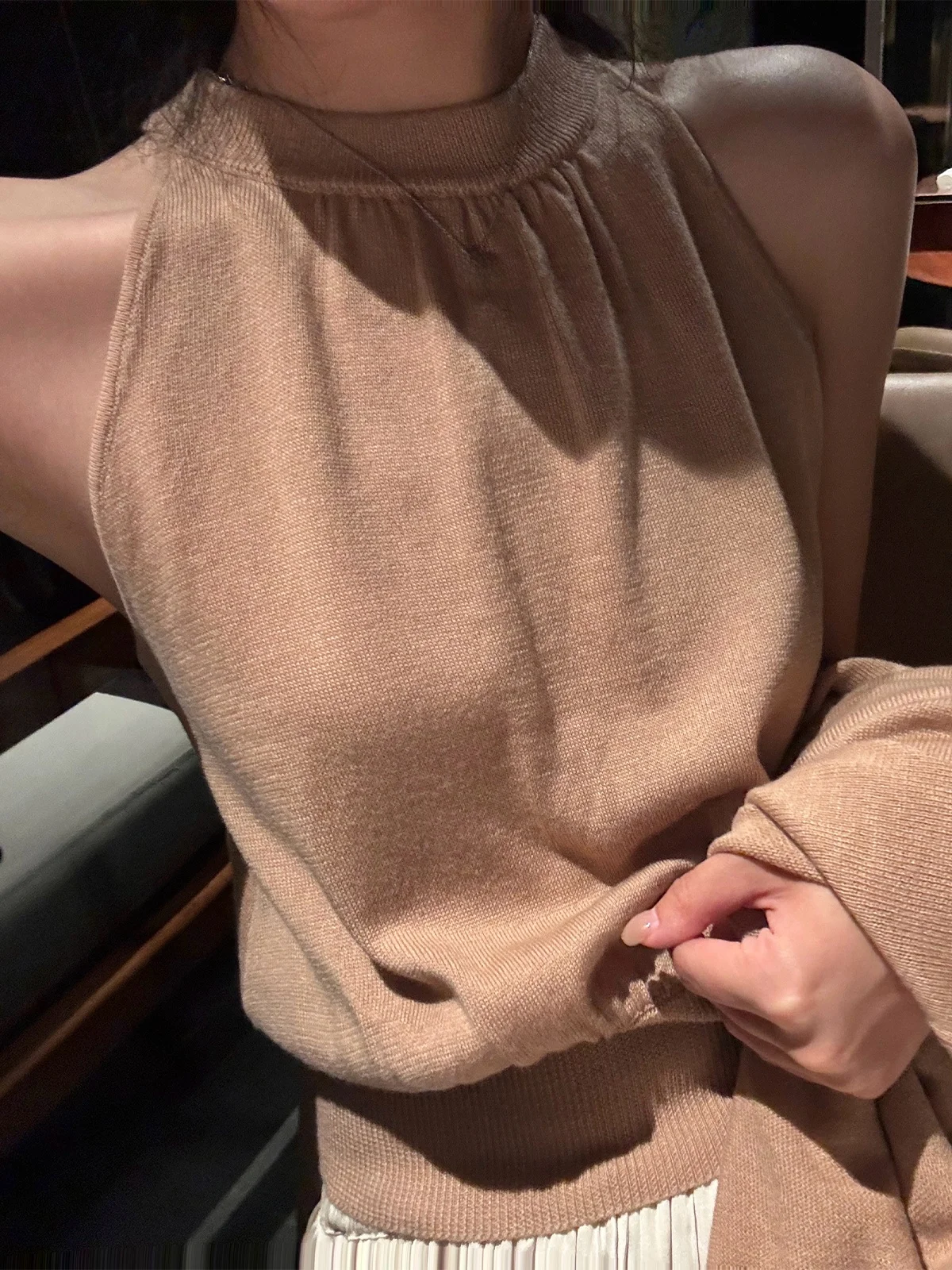 Женский повседневный вязаный топ Zearzz с плиссировкой, свободного кроя, стандартной длины, для работы и отдыха
Женский повседневный вязаный топ Zearzz с плиссировкой, свободного кроя, стандартной длины, для работы и отдыха