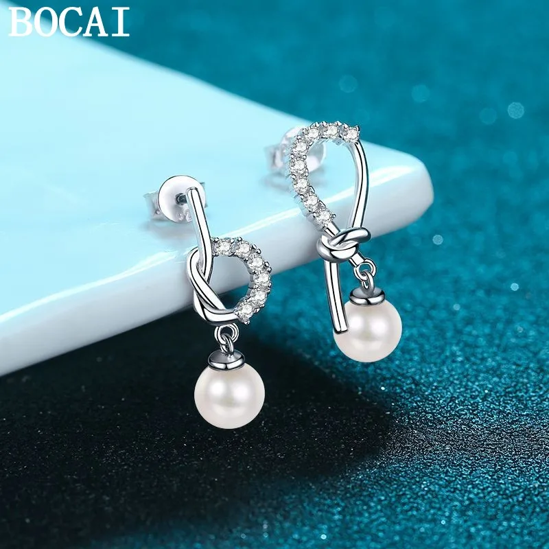 7mm Freshwater Pearl Moissanite S925 Sterling Silver Jewelry Asymmetrical Earrings Women's Selected Gift
7mm Freshwater Pearl Moissanite S925 Sterling Silver Jewelry Asymmetrical Earrings Women's Selected Gift