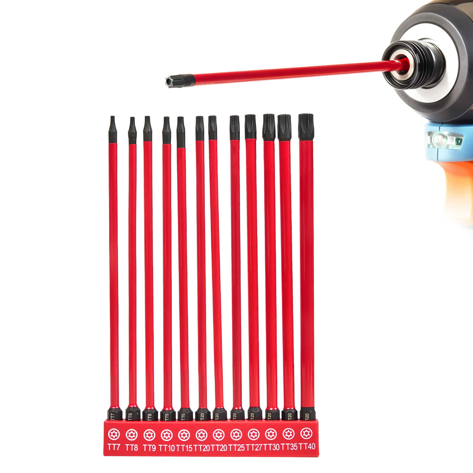 GEINXURN 12 шт. 150 мм набор бит TT7-TT40 для сверления и резки деревообработки с красной основой
GEINXURN 12 шт. 150 мм набор бит TT7-TT40 для сверления и резки деревообработки с красной основой
