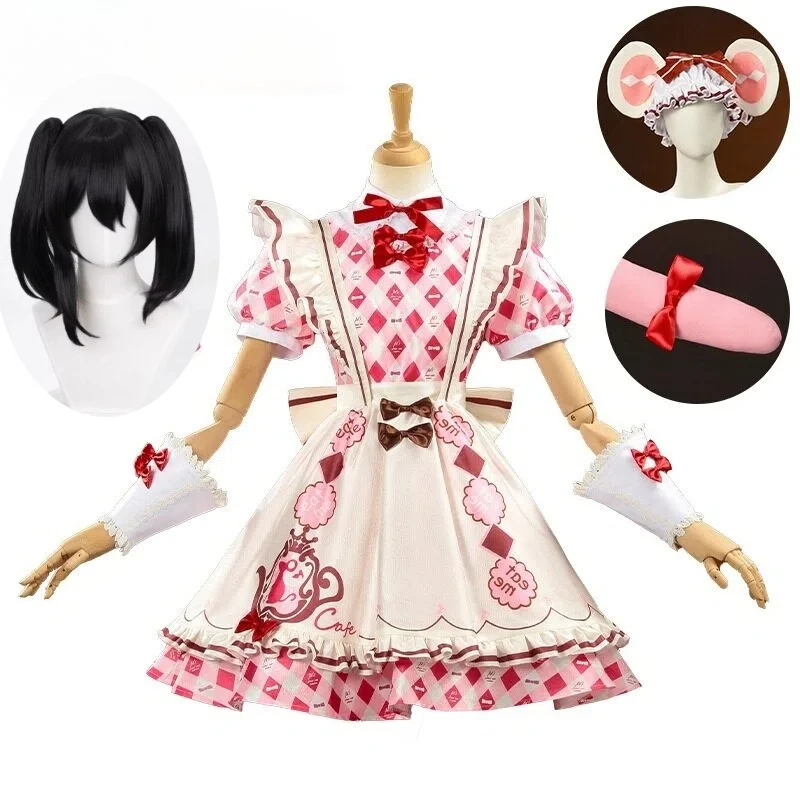 Anime Nico Yazawa Costume Cosplay Pink Lolita Maid Uniform with Accessories Wig Full Set Role Play Outfit for Women
Anime Nico Yazawa Costume Cosplay Pink Lolita Maid Uniform with Accessories Wig Full Set Role Play Outfit for Women
