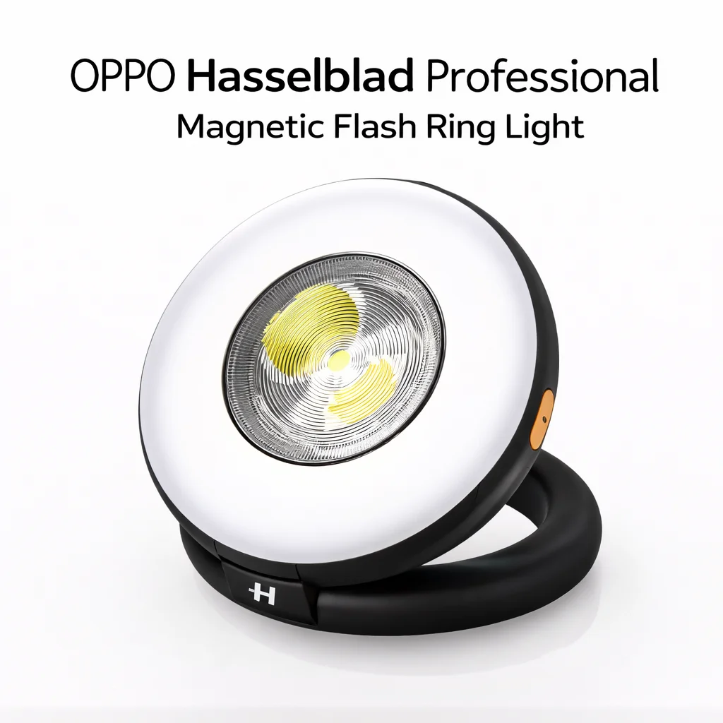 OPPO Hasselblad Professional Magnetic Flash Ring Light, Star Scout Black Compatible with Find X9 Pro and Find X9 Ultra
OPPO Hasselblad Professional Magnetic Flash Ring Light, Star Scout Black Compatible with Find X9 Pro and Find X9 Ultra