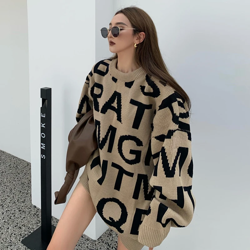 Pullovers Women Autumn Winter All-match O-neck Letter Harajuku Loose Slim Simple Casual Korean Style Fashion Female Sweaters
Pullovers Women Autumn Winter All-match O-neck Letter Harajuku Loose Slim Simple Casual Korean Style Fashion Female Sweaters