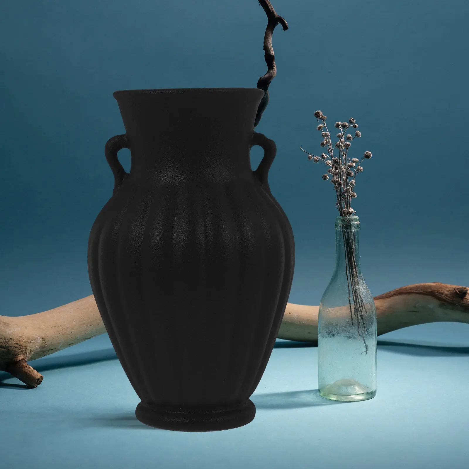 1Pcs Smooth Round Black Ceramic Vase with Double Ears Elegant Flower Arrangement Vase for Living Room Bedroom Bathroom Home
1Pcs Smooth Round Black Ceramic Vase with Double Ears Elegant Flower Arrangement Vase for Living Room Bedroom Bathroom Home