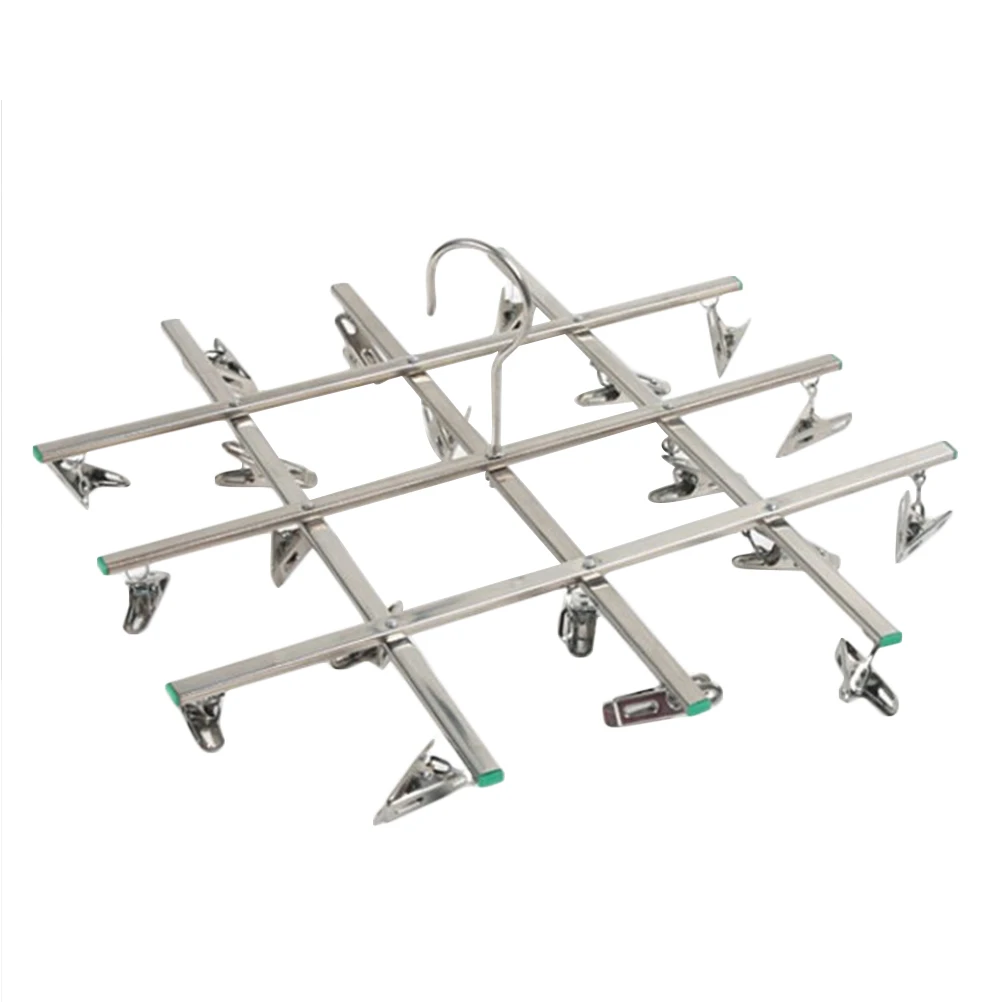 Clothes Drying Rack Stainless Steel Foldable Hanger Windproof Silver Racks Strong Clips Save Space Indoor Outdoor Socks
Clothes Drying Rack Stainless Steel Foldable Hanger Windproof Silver Racks Strong Clips Save Space Indoor Outdoor Socks