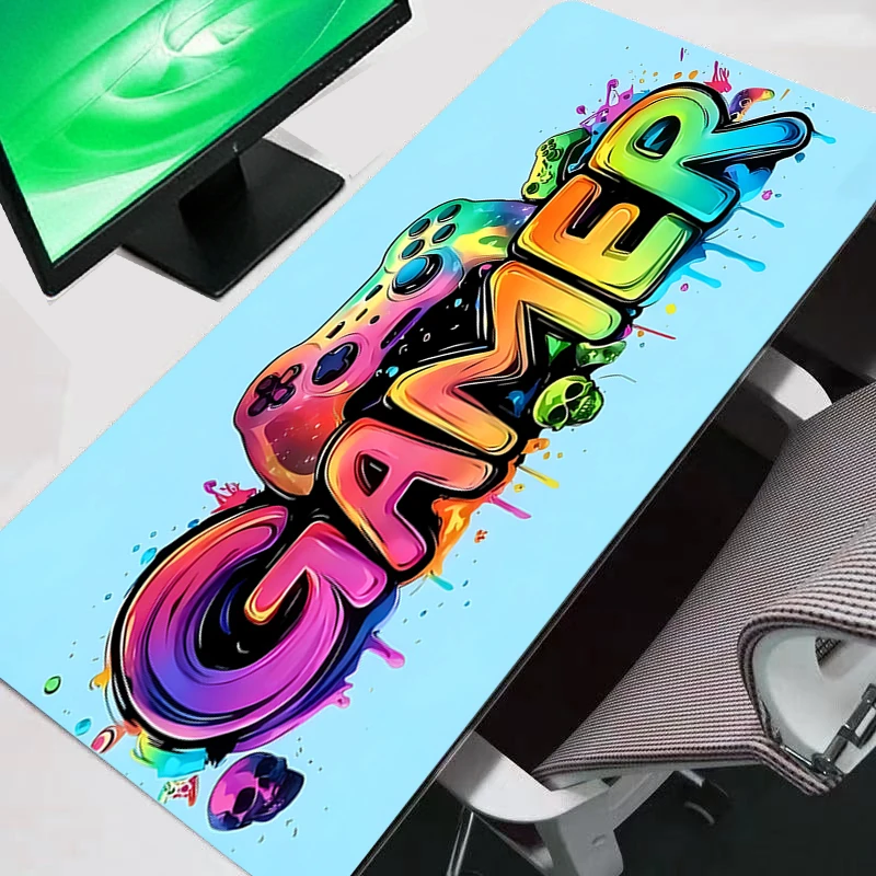 Video Game Player Gift Mouse Pad Professional eSports Gaming Players Speed Lock Edge Rubber Rug Gamer Desk Mousepad Keyboard Mat