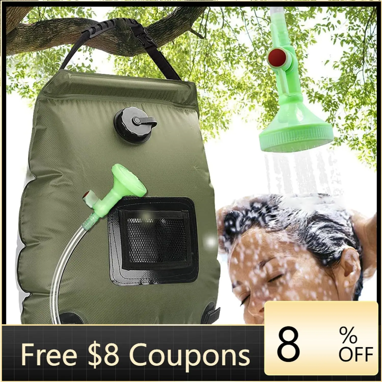 STLF DZ WJW Advanced Solar Shower Bag 5 Gal/20L Solar Heating Camping Shower Bag Removable Hose On-Off Switchable Shower Head
STLF DZ WJW Advanced Solar Shower Bag 5 Gal/20L Solar Heating Camping Shower Bag Removable Hose On-Off Switchable Shower Head