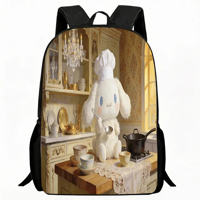 Kids Bag Cinnamoroll Chef Print Children Backpack, Vintage European Kitchen with Chandelier and Ornate Decor Design School Bag,
Kids Bag Cinnamoroll Chef Print Children Backpack, Vintage European Kitchen with Chandelier and Ornate Decor Design School Bag,