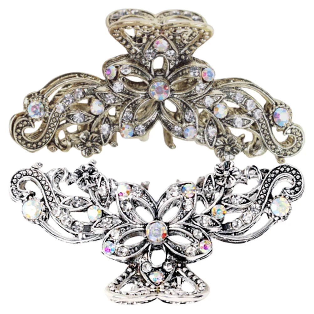 2pcs Retro Rhinestone Hairpins Zinc Alloy Flower Clips Nonslip Durable Vintage Accessories Girls Sectioning Hair Pin
2pcs Retro Rhinestone Hairpins Zinc Alloy Flower Clips Nonslip Durable Vintage Accessories Girls Sectioning Hair Pin