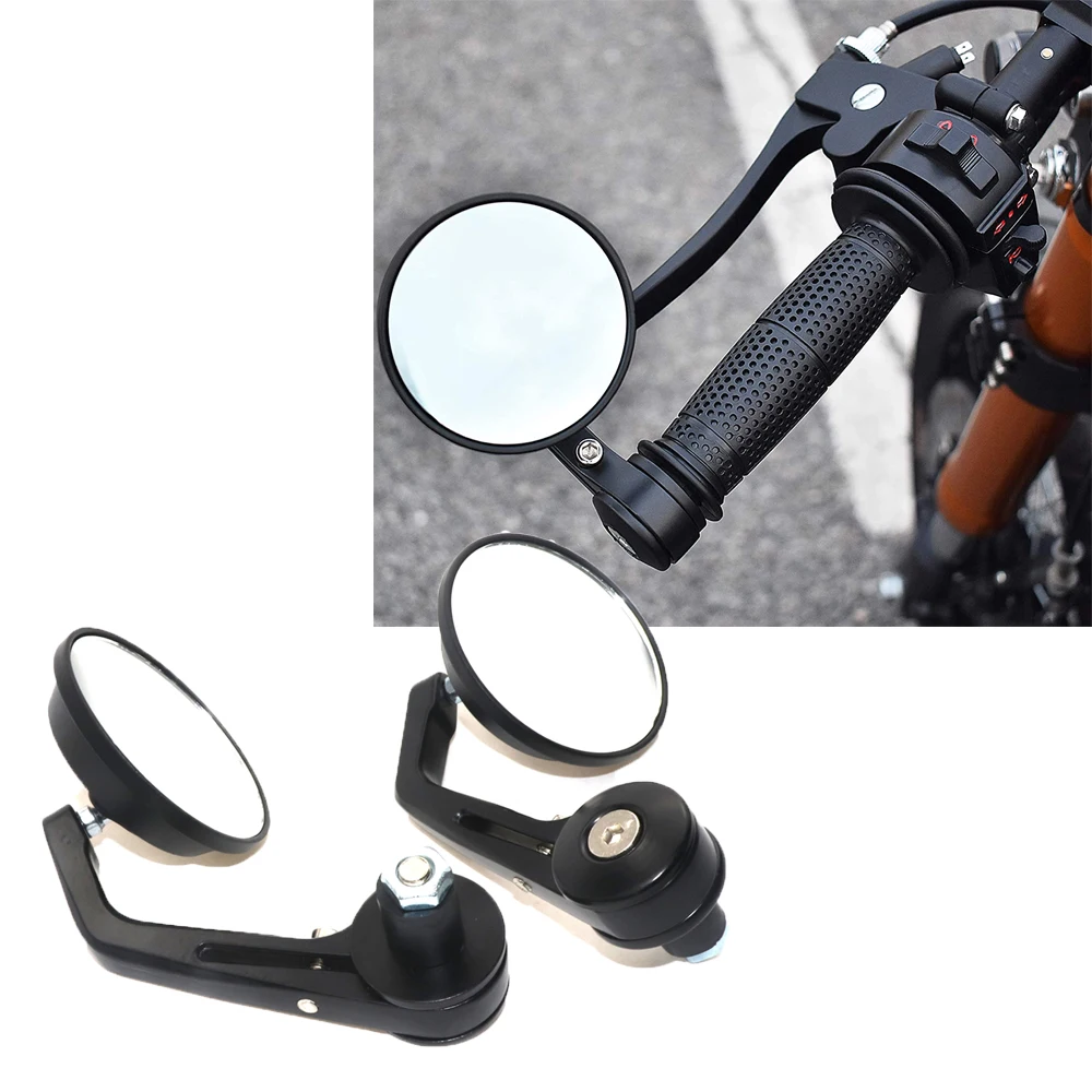 7/8" Round Handlebar Aluminum Alloy Motocycle Rearview Mirrors Moto End Motor Side Mirrors Motorcycle Cafe Racer Accessories
7/8" Round Handlebar Aluminum Alloy Motocycle Rearview Mirrors Moto End Motor Side Mirrors Motorcycle Cafe Racer Accessories