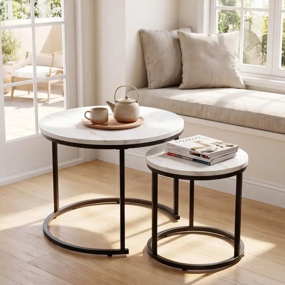 Coffee Table Nesting Side Round Table Set Of 2 End Table With Sturdy Metal Frame For Living Room Bedroom Apartment Modern
Coffee Table Nesting Side Round Table Set Of 2 End Table With Sturdy Metal Frame For Living Room Bedroom Apartment Modern