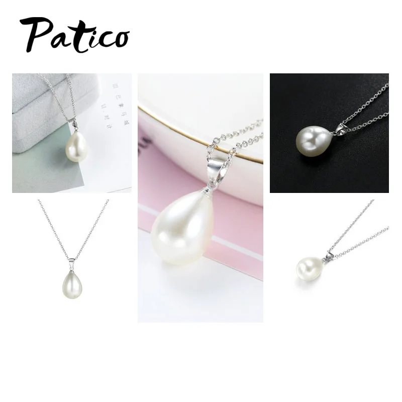 Luxury Genuine 925 Sterling Silver Water Drop Pearl Necklaces Hoop Earrings Jewelry Sets for Women Bridal Wedding Engagement
Luxury Genuine 925 Sterling Silver Water Drop Pearl Necklaces Hoop Earrings Jewelry Sets for Women Bridal Wedding Engagement