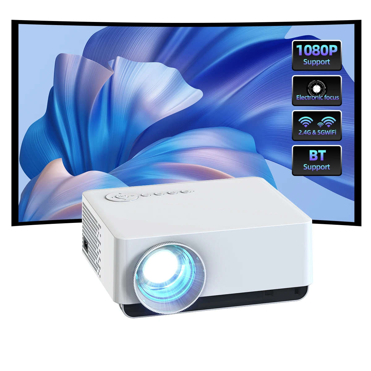 Powerful T10 4K 1080P High Brightness Projector AutoFocus WiFi-Screen Mirroring Android Home Theater Video Movie Outdoor Beamer
Powerful T10 4K 1080P High Brightness Projector AutoFocus WiFi-Screen Mirroring Android Home Theater Video Movie Outdoor Beamer