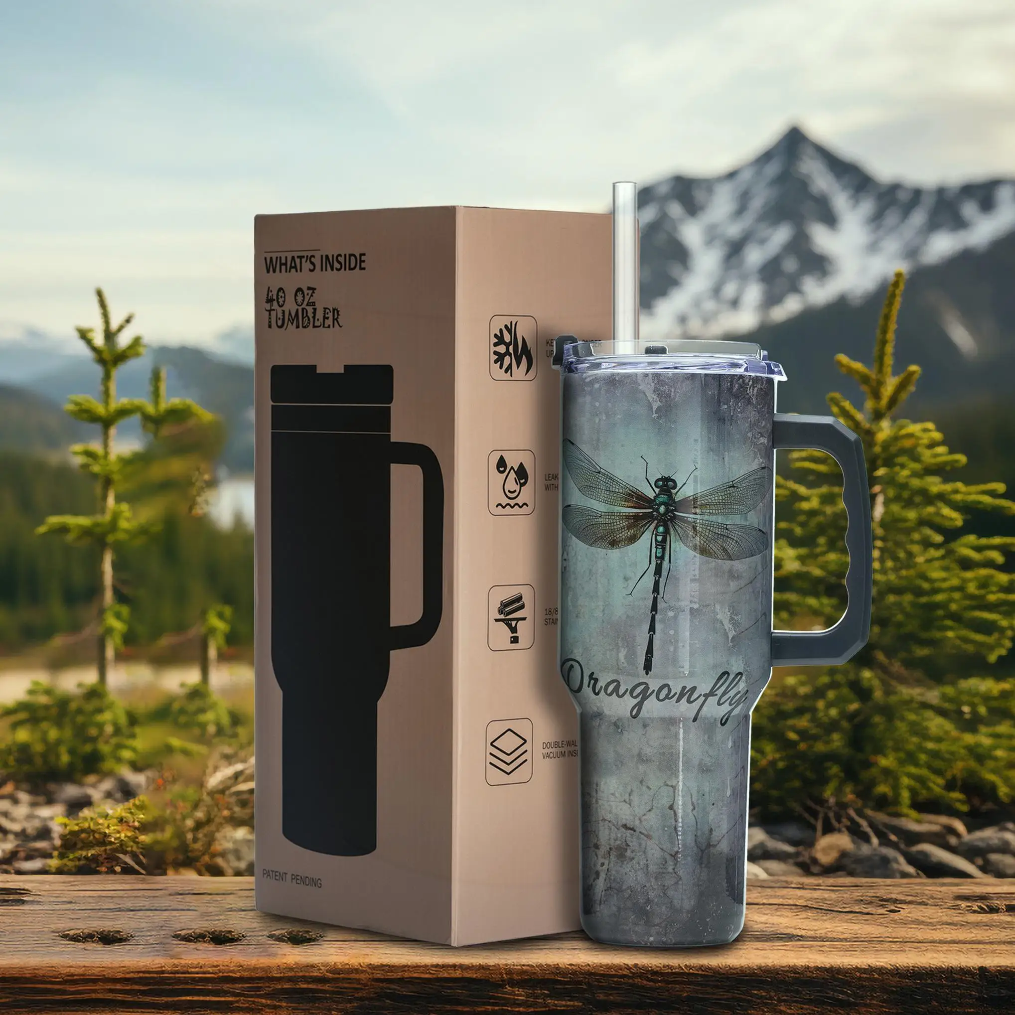 Dragonfly Theme 40oz Stainless Steel Vacuum Tumbler with Lid and Silicone Base, Encouragement Gift for Nurse orWorker
Dragonfly Theme 40oz Stainless Steel Vacuum Tumbler with Lid and Silicone Base, Encouragement Gift for Nurse orWorker