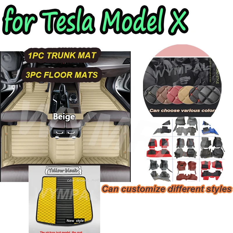 LUXURY Car Mats Floor For Tesla Model X 2016~2022 6 Seater Anti-dirty Floor Mat Set For Tesla Model X Accessoires 2022
LUXURY Car Mats Floor For Tesla Model X 2016~2022 6 Seater Anti-dirty Floor Mat Set For Tesla Model X Accessoires 2022