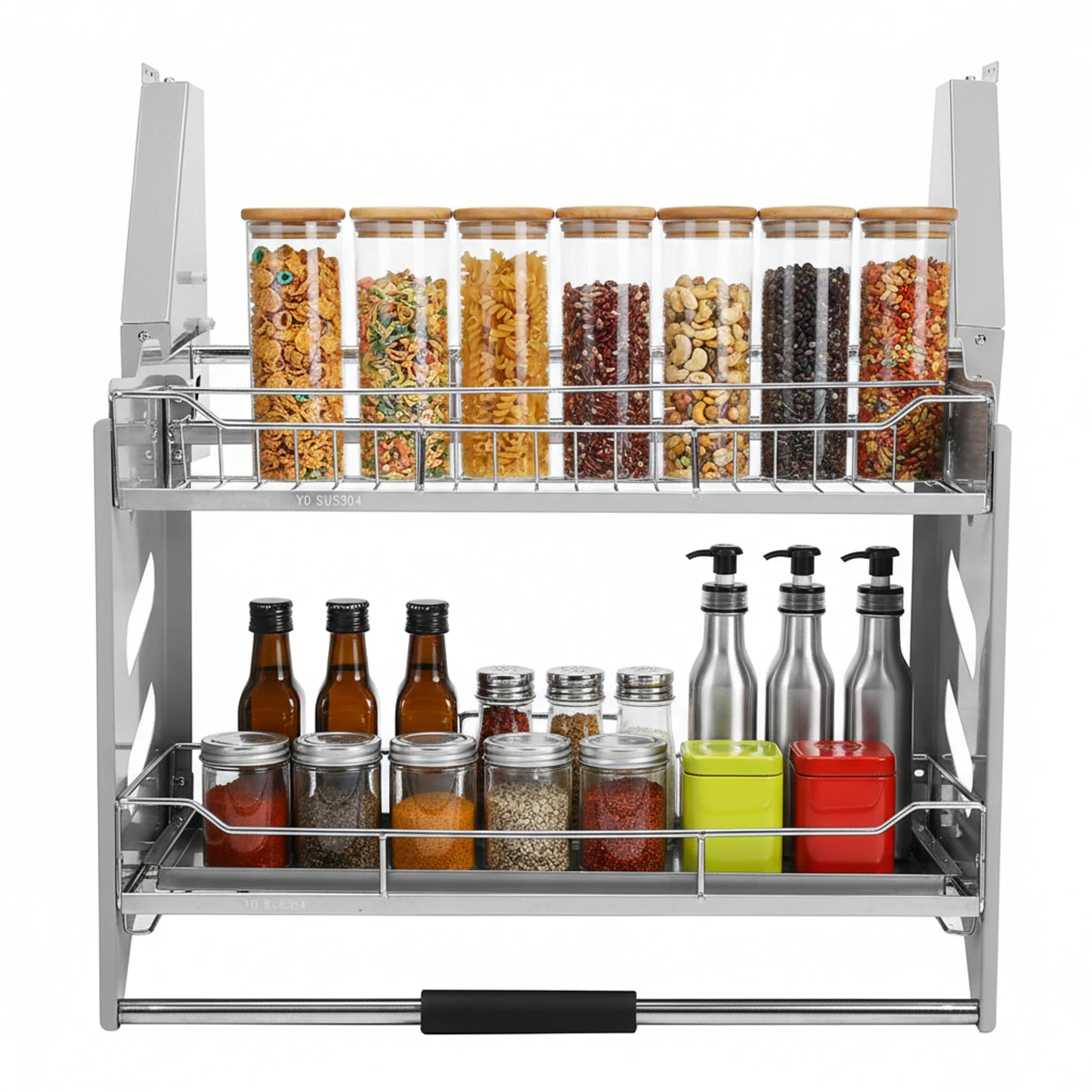 Двухуровневый выдвижной органайзер для шкафа, эффективный кухонный органайзер из нержавеющей стали 304, ширина 22-34 дюйма, для закусок, мисок, тарелок
Двухуровневый выдвижной органайзер для шкафа, эффективный кухонный органайзер из нержавеющей стали 304, ширина 22-34 дюйма, для закусок, мисок, тарелок