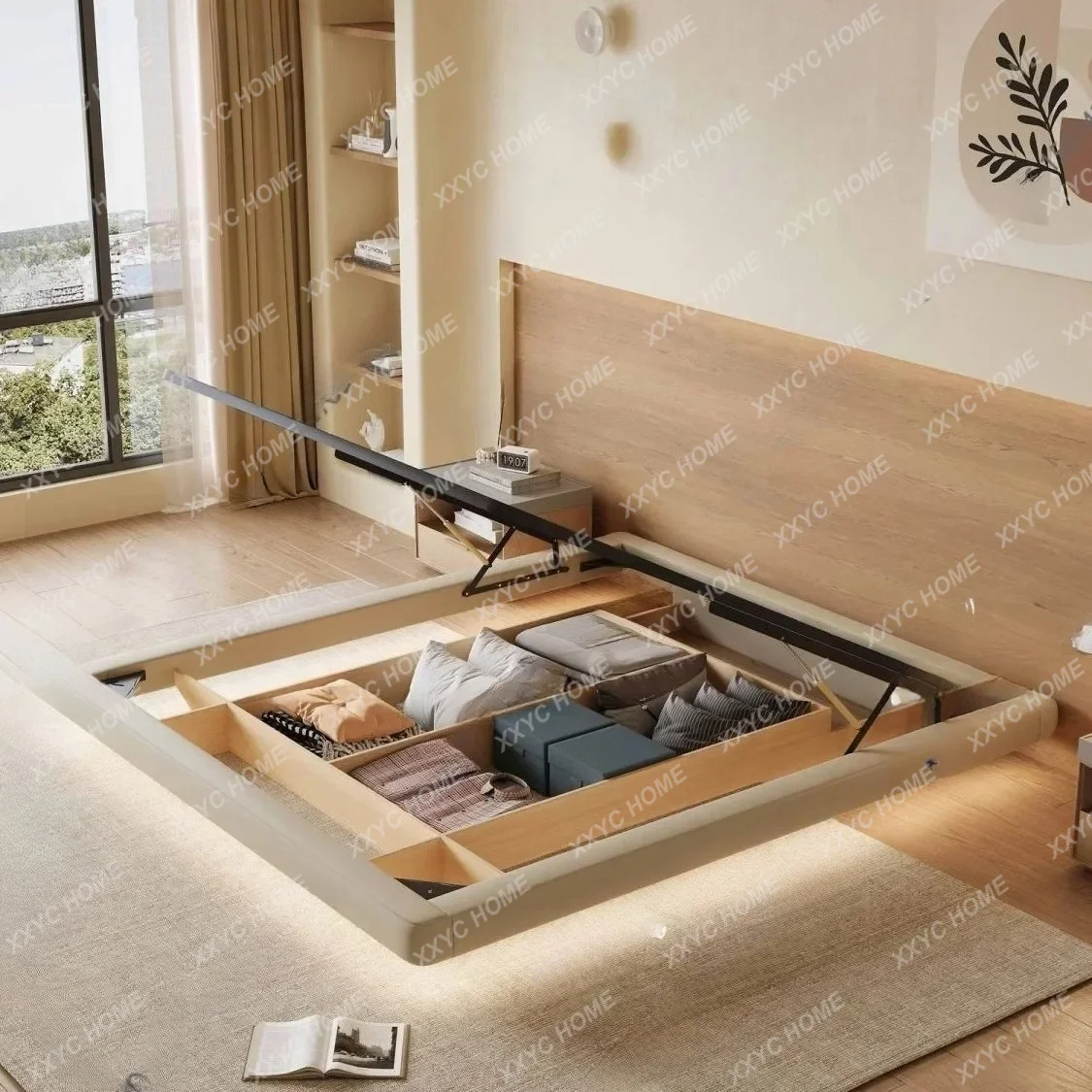 XX Modern Simple Suspended Bed Storage Tatami Bed Air Pressure Storage No Head Flush Double Bed
XX Modern Simple Suspended Bed Storage Tatami Bed Air Pressure Storage No Head Flush Double Bed
