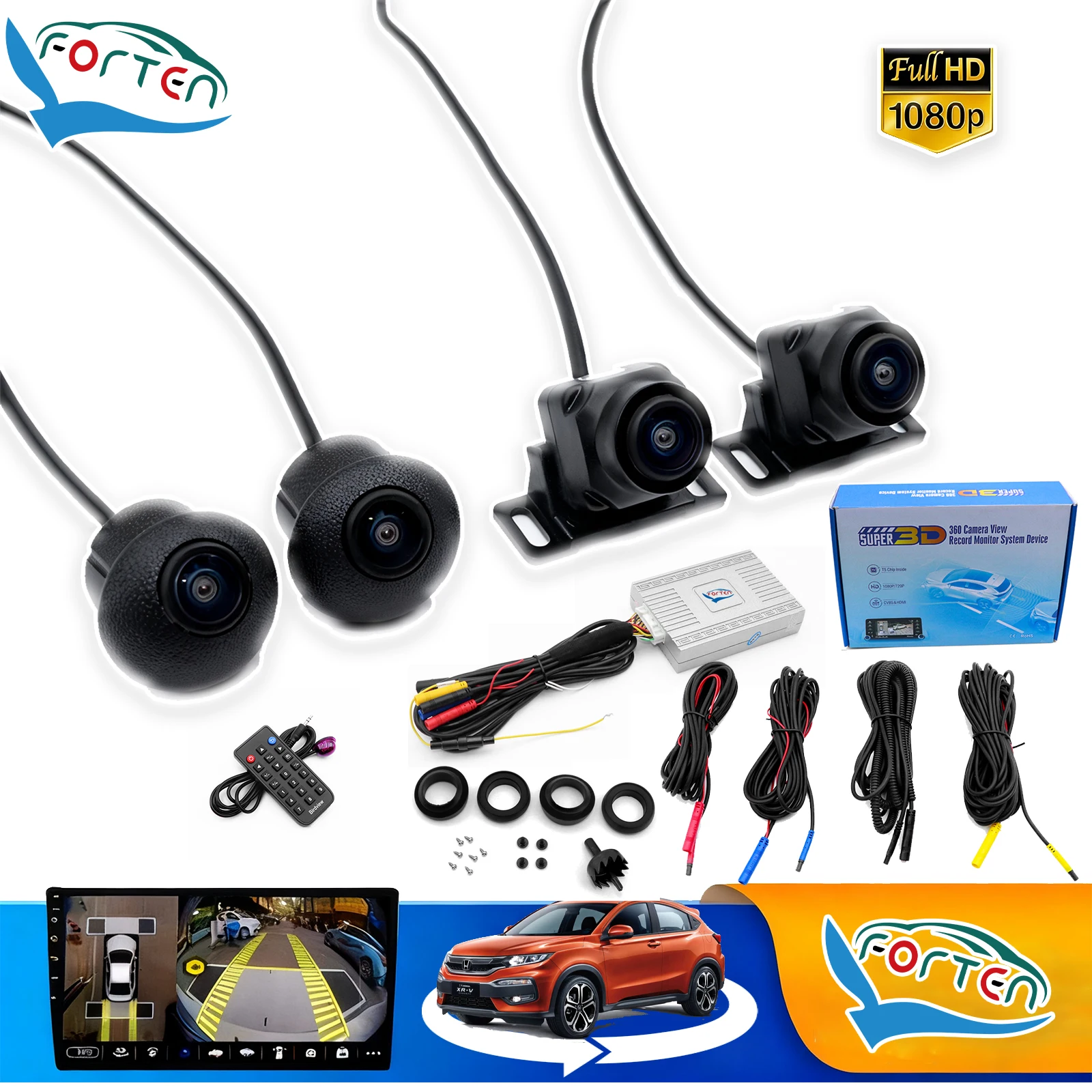 Car Reversing Aid Radar 360 Degree Panoramic Car Camera Auto Electronic
Car Reversing Aid Radar 360 Degree Panoramic Car Camera Auto Electronic