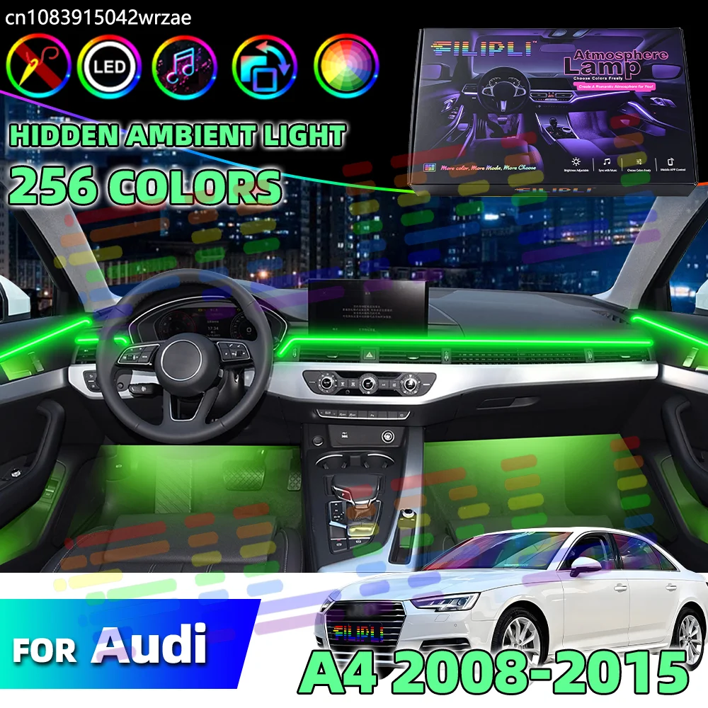 For Audi A4 B8 2008-2015 RGB LED Ambient Light Strip 64 Colors Bluetooth App Control Breathing Streamer Car Decor Lamp
For Audi A4 B8 2008-2015 RGB LED Ambient Light Strip 64 Colors Bluetooth App Control Breathing Streamer Car Decor Lamp