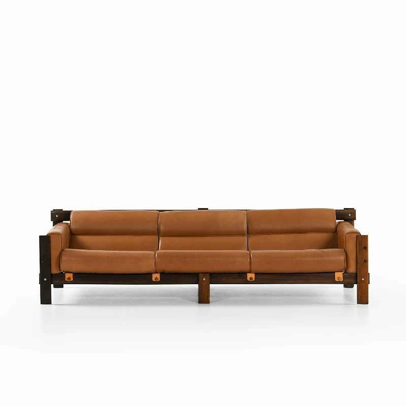 Solid wood three-person sofa retro style walnut Nordic sofa
Solid wood three-person sofa retro style walnut Nordic sofa