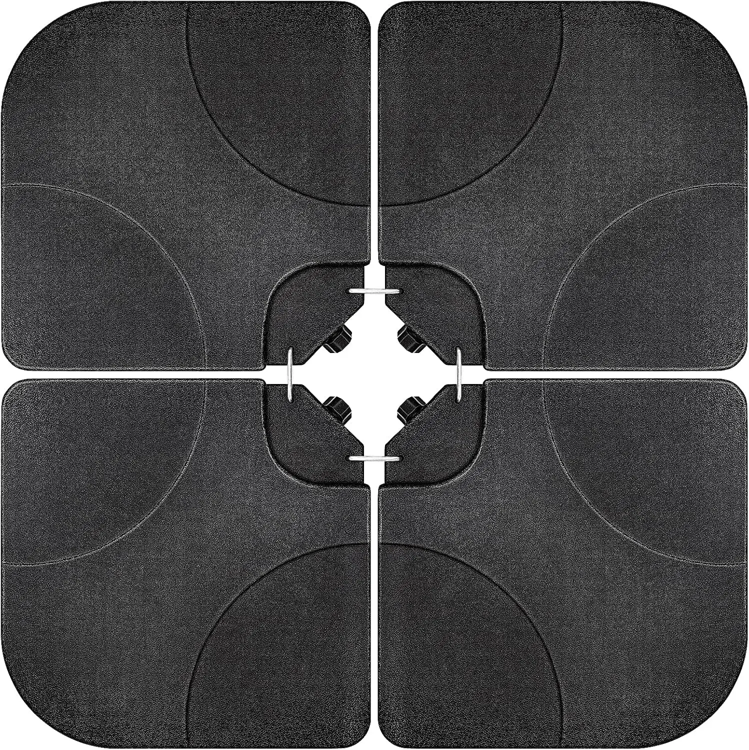 4pcs Square Offset Umbrella Base Plastic Cantilever Patio Umbrella Base, Water/Sand Filled Umbrella Base (176lbs, Dark Black)
4pcs Square Offset Umbrella Base Plastic Cantilever Patio Umbrella Base, Water/Sand Filled Umbrella Base (176lbs, Dark Black)