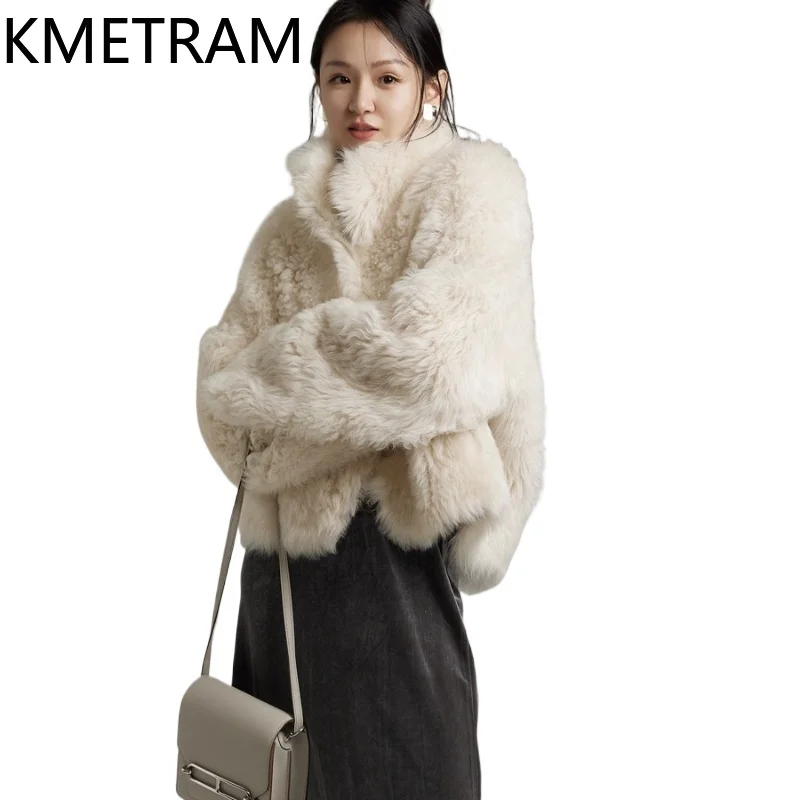 KMETRAM Natural Tuscany Sheepskin Wool Fur Real Fur Coat Stand Collar Luxury Clothing Winter 2025 Women's Short Jacket fourrures
KMETRAM Natural Tuscany Sheepskin Wool Fur Real Fur Coat Stand Collar Luxury Clothing Winter 2025 Women's Short Jacket fourrures