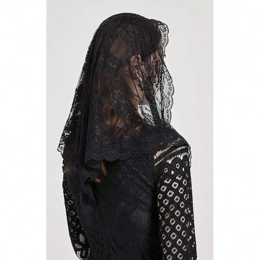 Lace Veil Triangle Chapel Veil Lace Bridal Veil Funeral Veil For Women Lace Head Covering Y021
Lace Veil Triangle Chapel Veil Lace Bridal Veil Funeral Veil For Women Lace Head Covering Y021