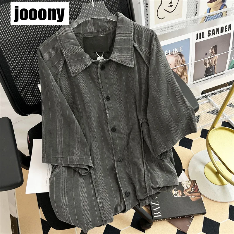 Мужские рубашки с короткими рукавами, свободная блузка на пуговицах, мужская цветная рубашка, новая летняя рубашка для пляжного отдыха, Harajuku Sense, универсальный дизайн
Мужские рубашки с короткими рукавами, свободная блузка на пуговицах, мужская цветная рубашка, новая летняя рубашка для пляжного отдыха, Harajuku Sense, универсальный дизайн