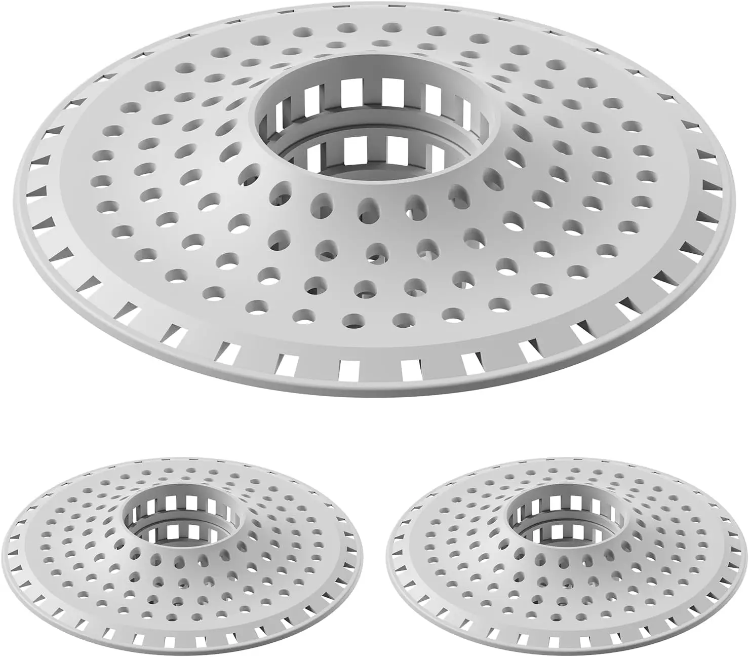 Bathtub Drain Hair Catcher, Silicone Tub Hair Catcher for 1.48" to 1.76" Drains, 3 Pack
Bathtub Drain Hair Catcher, Silicone Tub Hair Catcher for 1.48" to 1.76" Drains, 3 Pack
