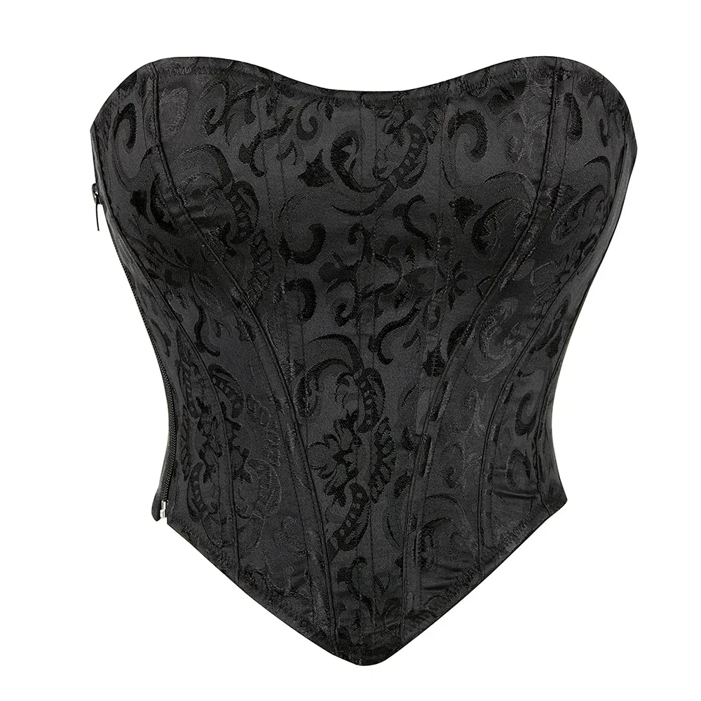 Corset Crop Top Plus Size Overbust Sexy Gothic Women Bustier Lace up Zipper Floral Lingerie Vintage Victorian Fashion Black
Corset Crop Top Plus Size Overbust Sexy Gothic Women Bustier Lace up Zipper Floral Lingerie Vintage Victorian Fashion Black