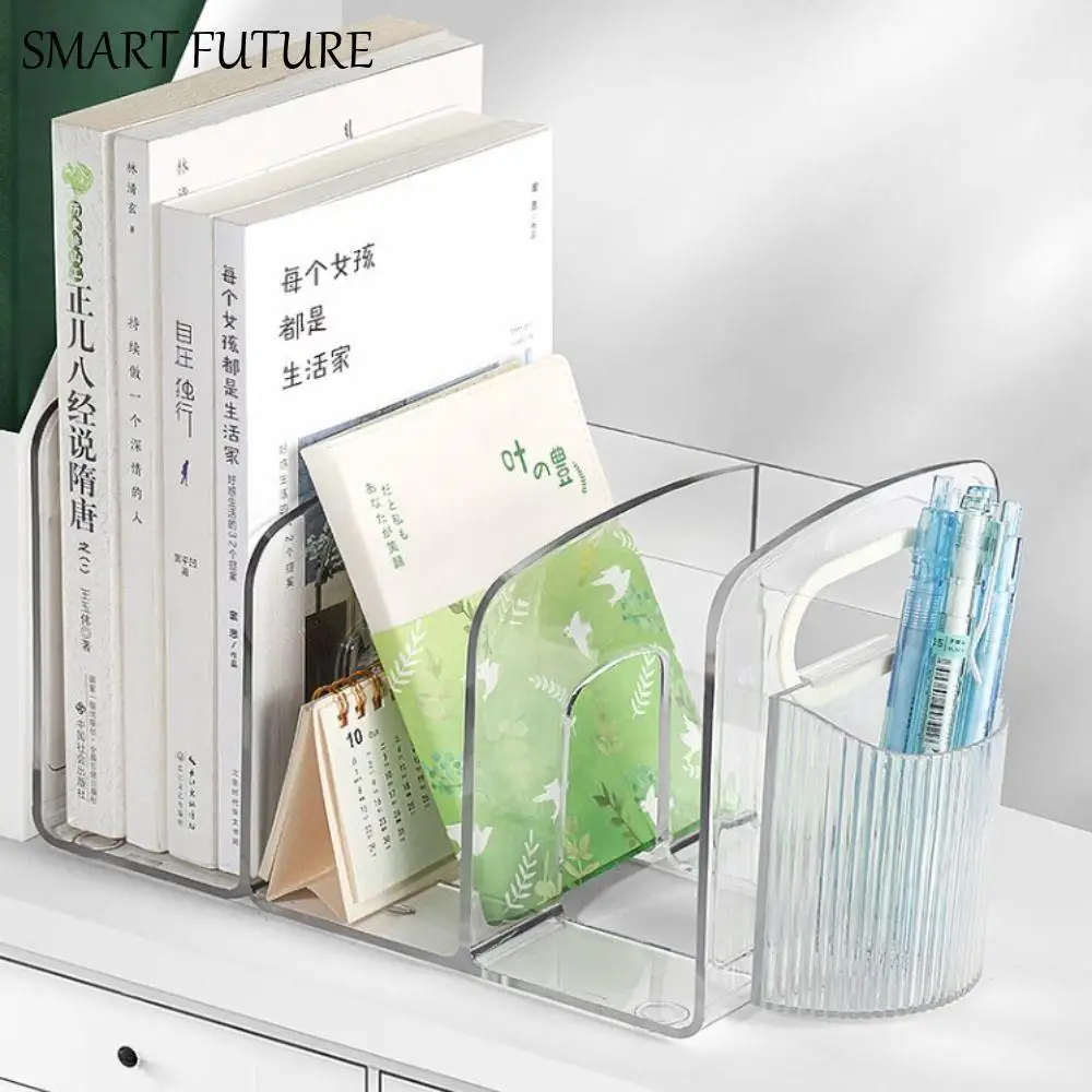 Save Space Handle Bookends Durable Display Divider Book Stand Transparent Simple Desk Storage Rack School Office
Save Space Handle Bookends Durable Display Divider Book Stand Transparent Simple Desk Storage Rack School Office