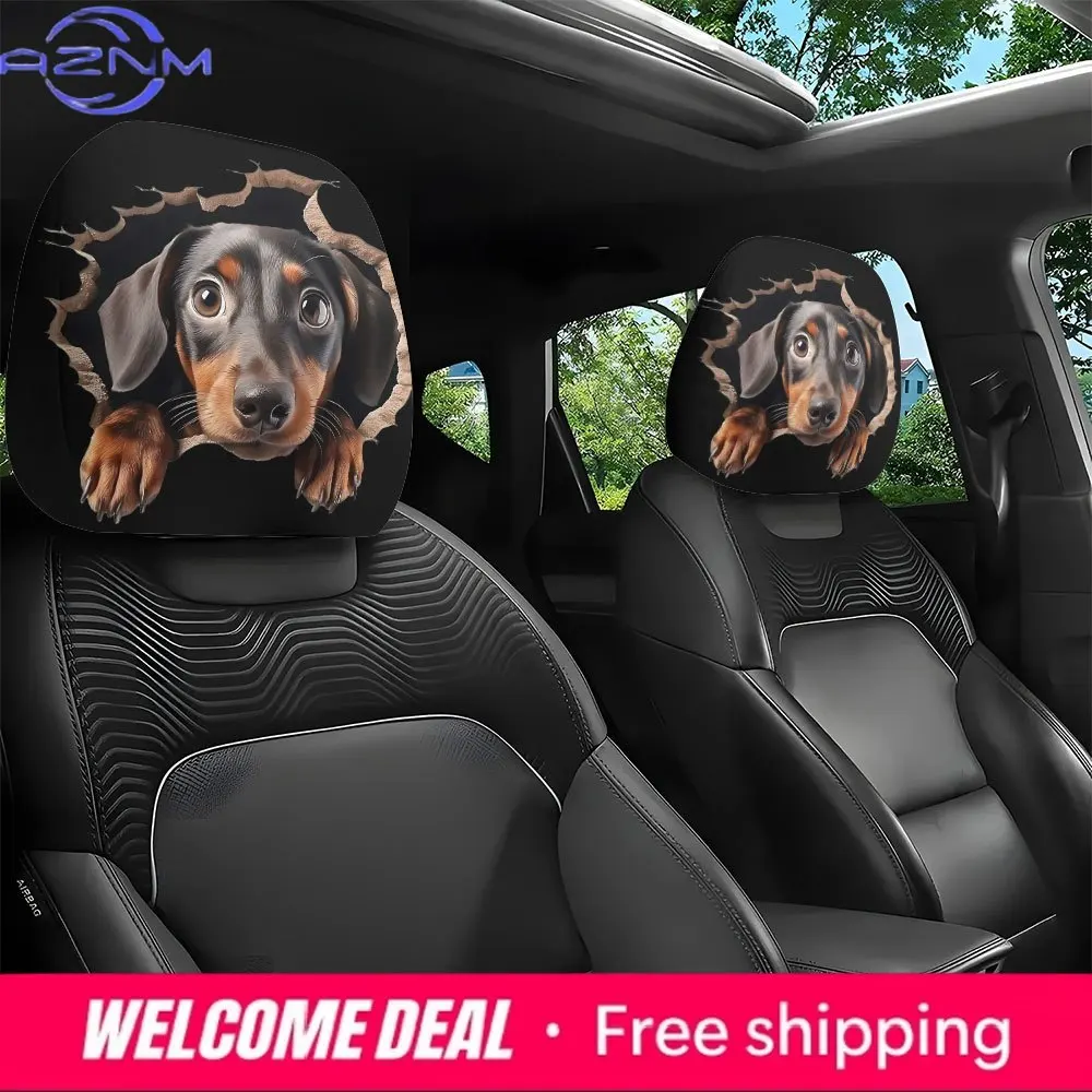 2pcs Cute Dachshund Peeking Print Headrest Covers, Washable and Easy t for All-Season Use. Simple Installation & Removal
2pcs Cute Dachshund Peeking Print Headrest Covers, Washable and Easy t for All-Season Use. Simple Installation & Removal