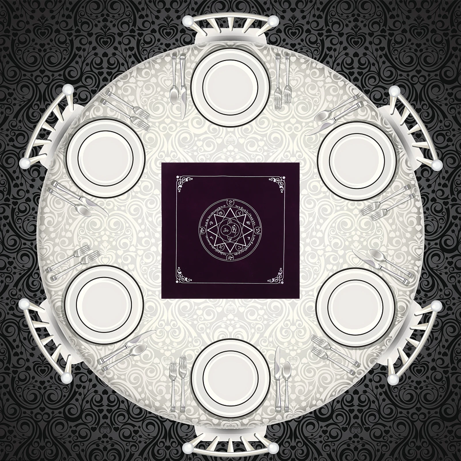 Tarot Tablecloth Non Slip Divination Cloth for Creative Decor Purple Compact Size Prop 
Tarot Tablecloth Non Slip Divination Cloth for Creative Decor Purple Compact Size Prop