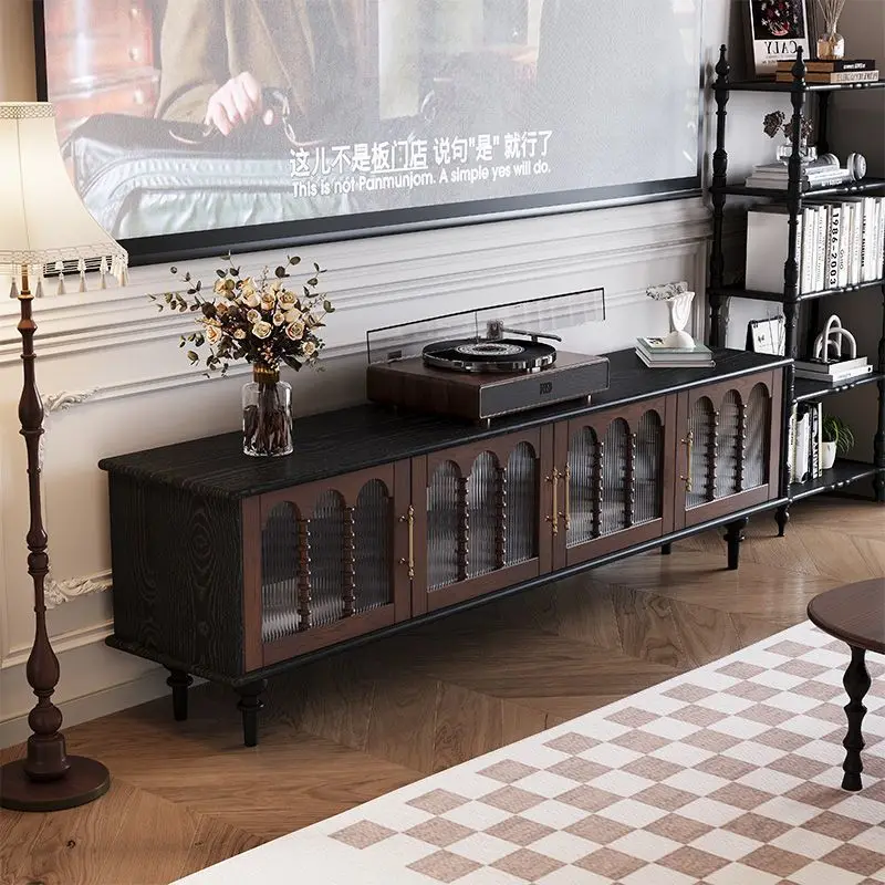 French retro solid wood Helen TV cabinet, living room small apartment, modern simple Changhong glass side cabinet, TV cabinet
French retro solid wood Helen TV cabinet, living room small apartment, modern simple Changhong glass side cabinet, TV cabinet